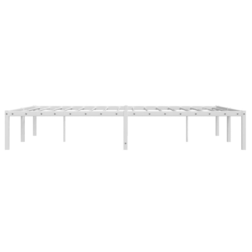 Metal Bed Frame without Mattress White 140x200cm