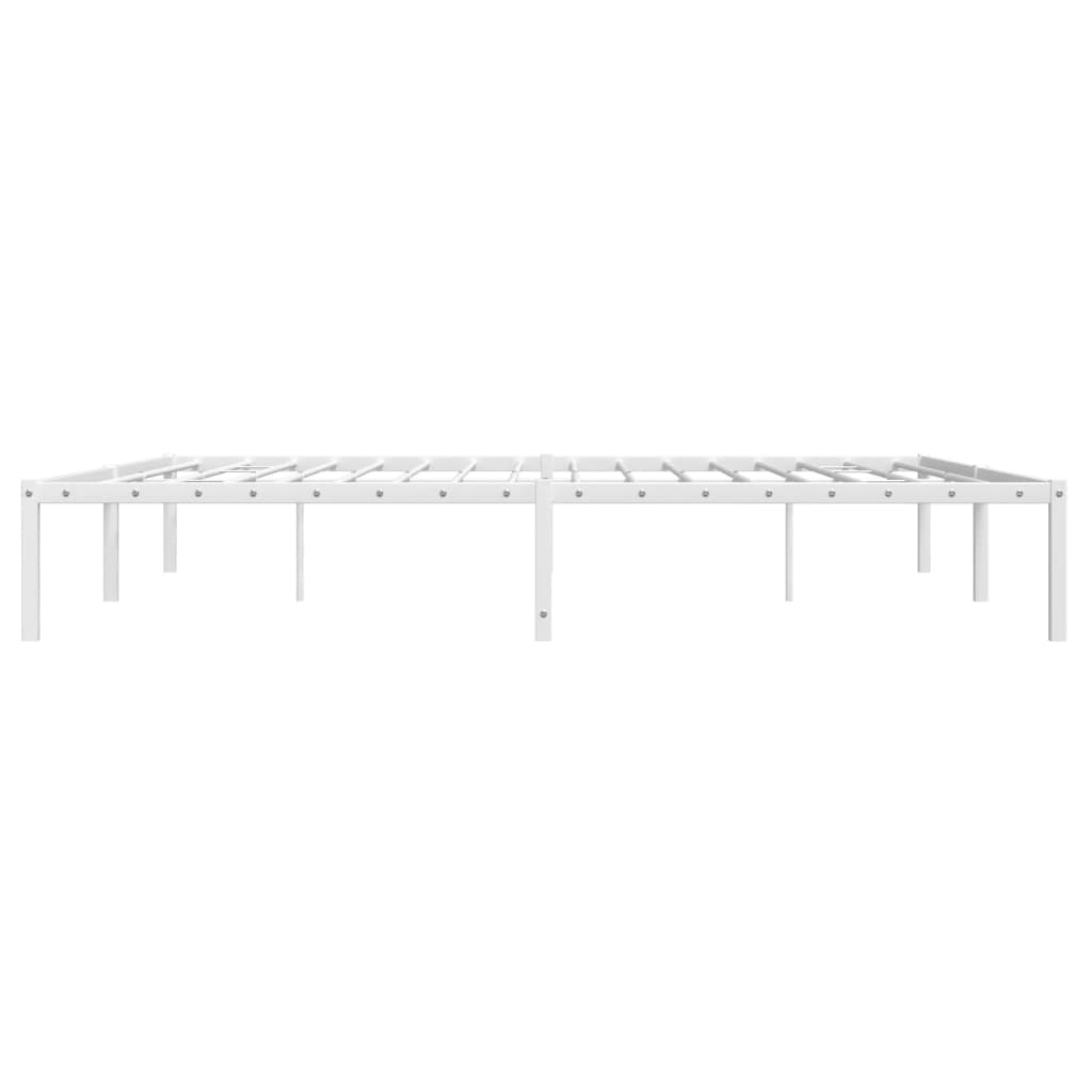 Metal Bed Frame without Mattress White 183x213cm