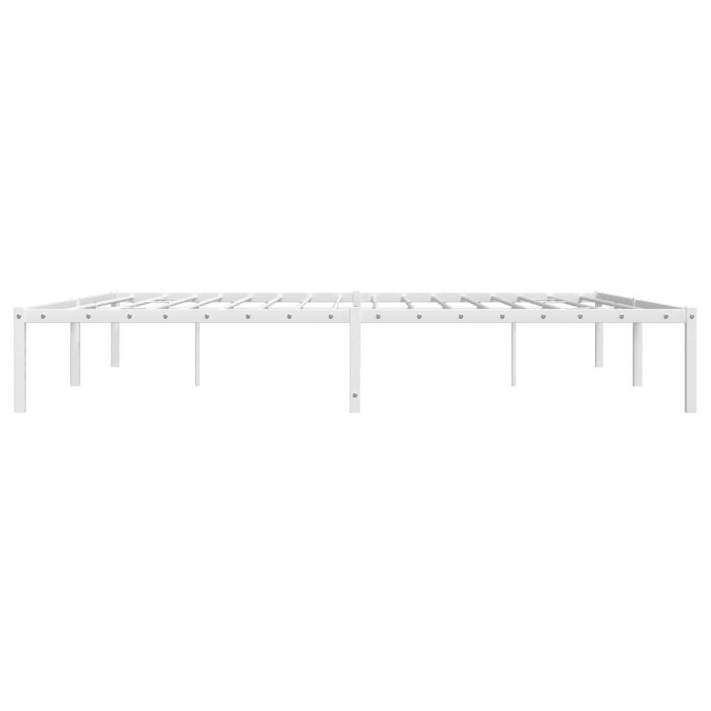 Metal Bed Frame without Mattress White 193x203cm