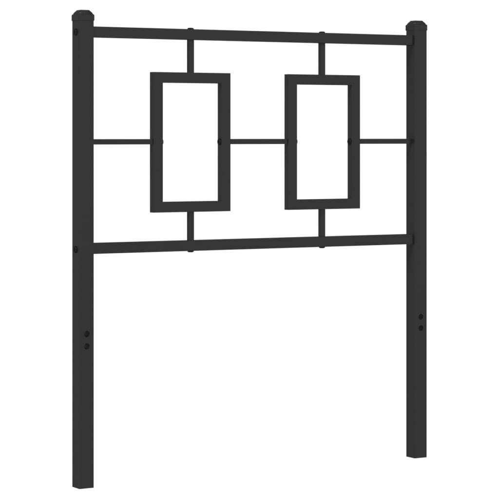 Metal Headboard Black 80 cm
