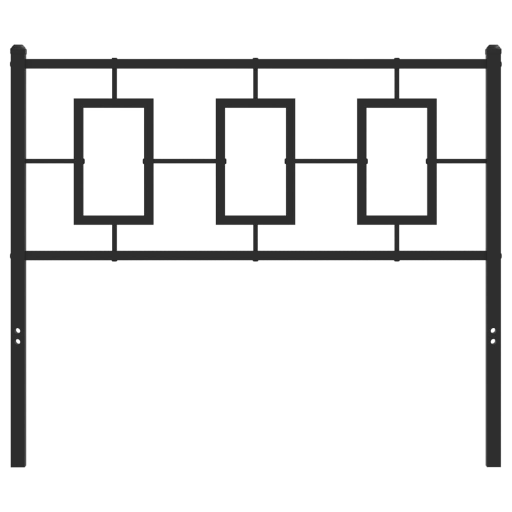 Metal Headboard Black 100 cm
