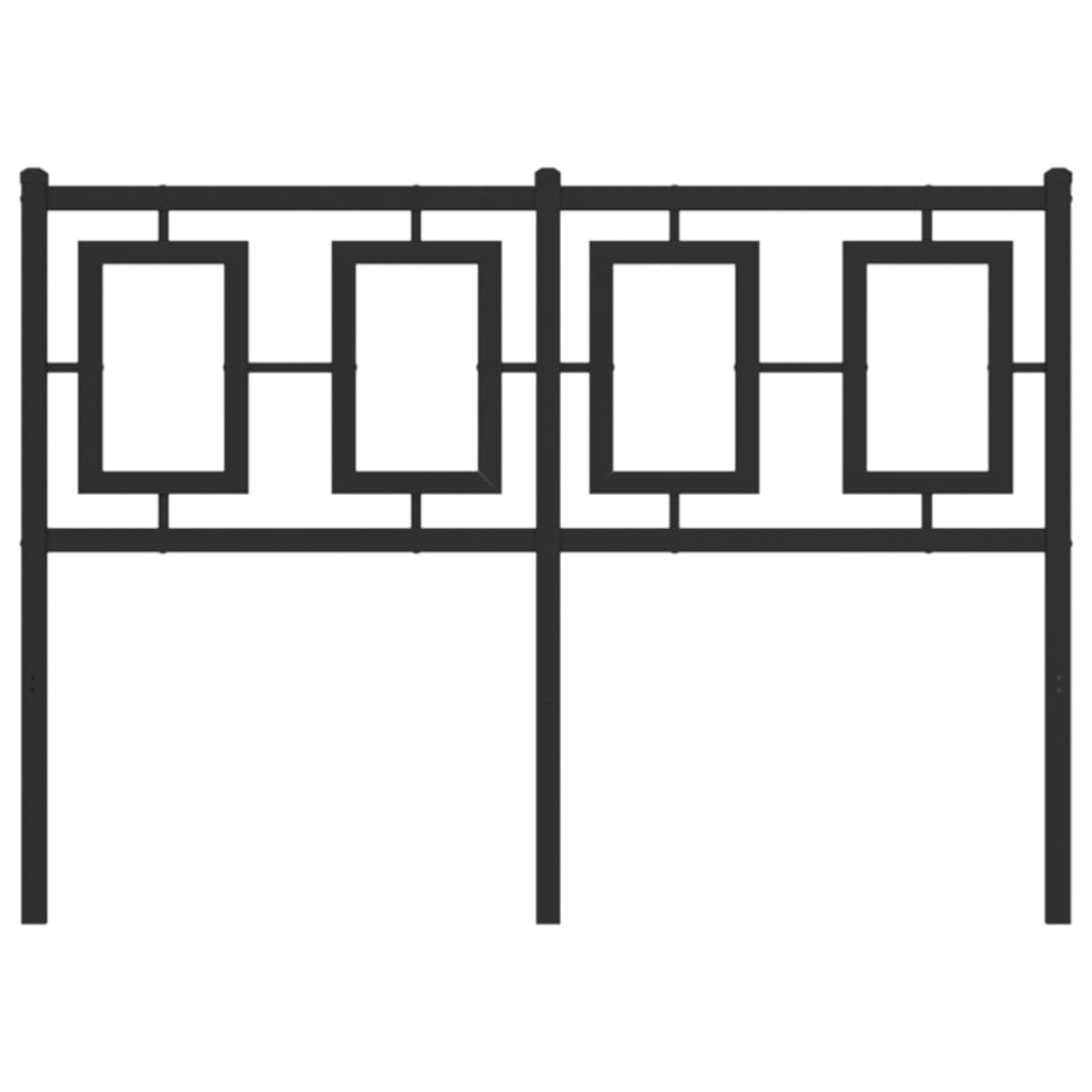 Metal Headboard Black 120 cm