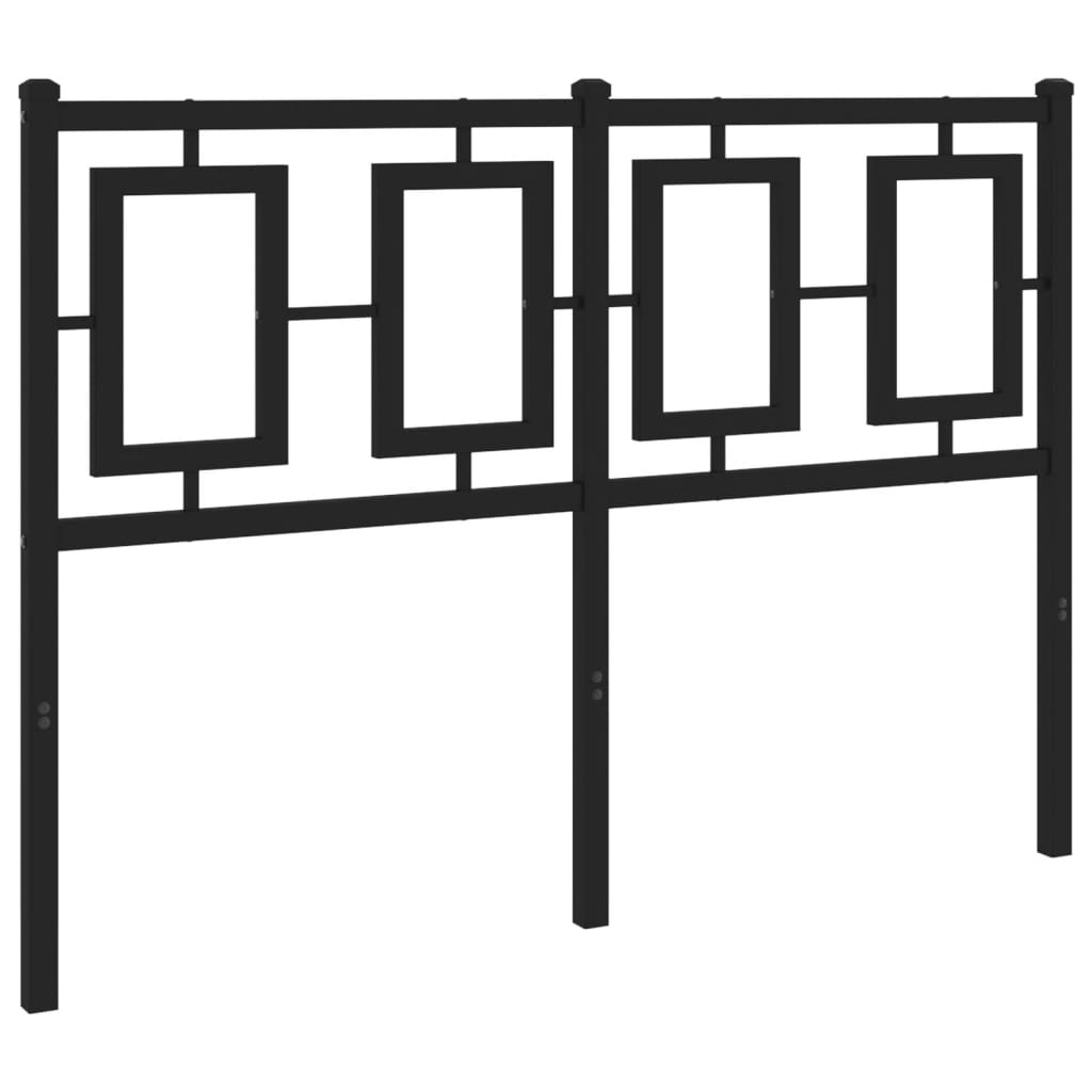 Metal Headboard Black 120 cm