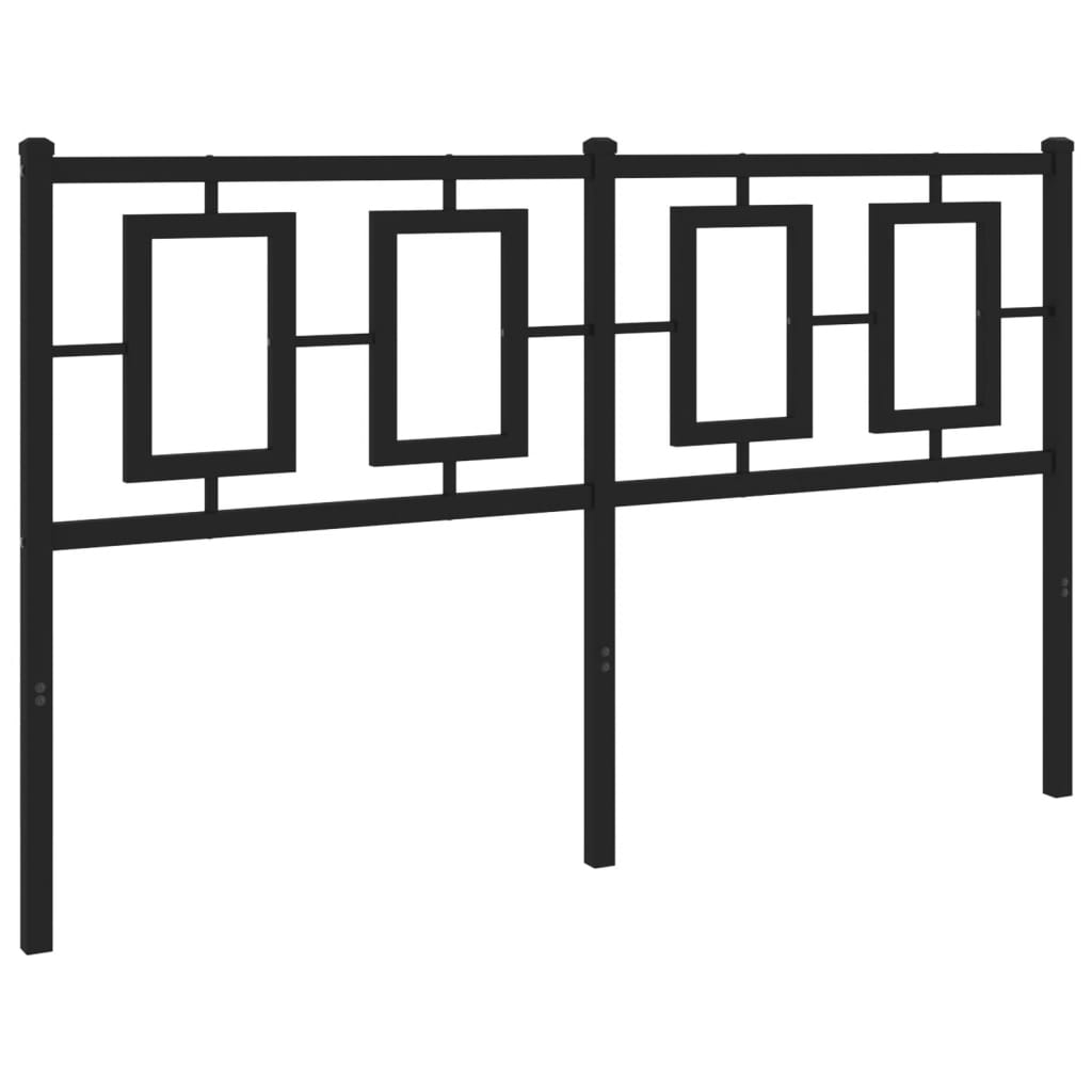 Metal Headboard Black 140 cm