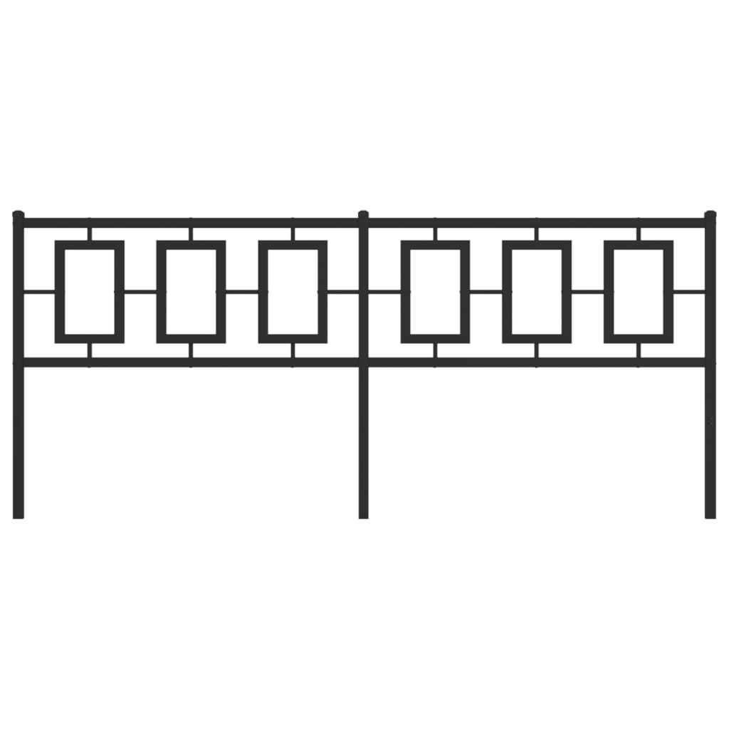 Metal Headboard Black 193 cm