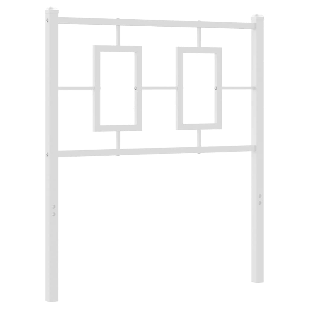 Metal Headboard White 80 cm