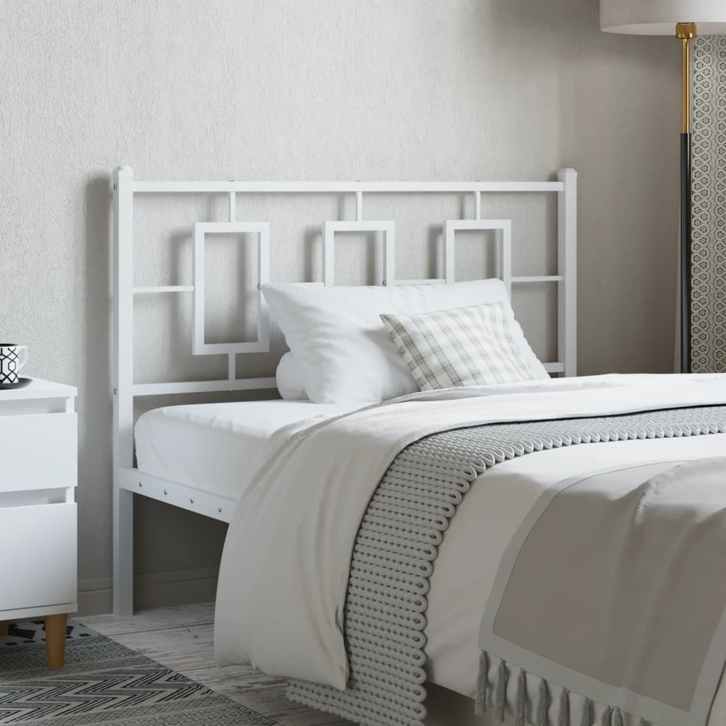 Metal Headboard White 107 cm