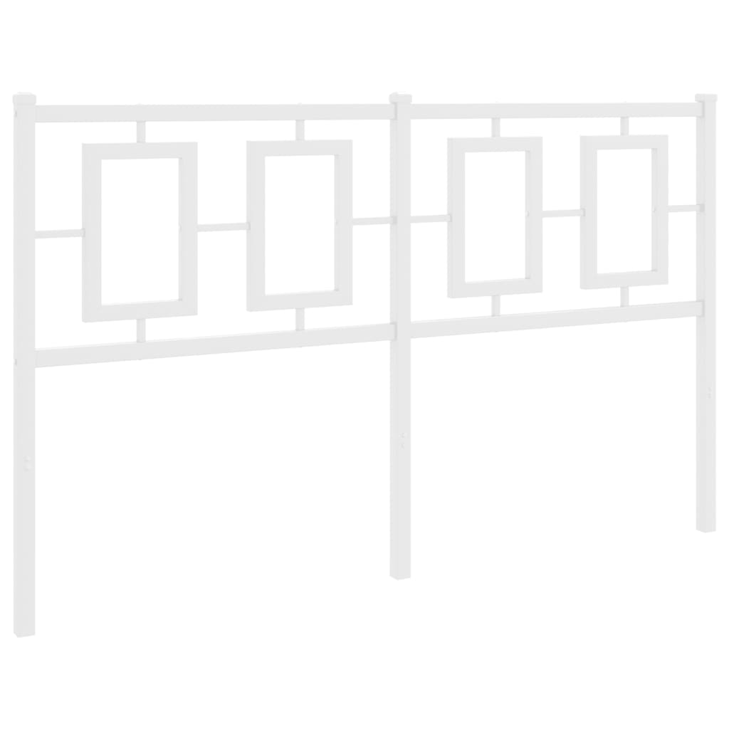 Metal Headboard White 135 cm