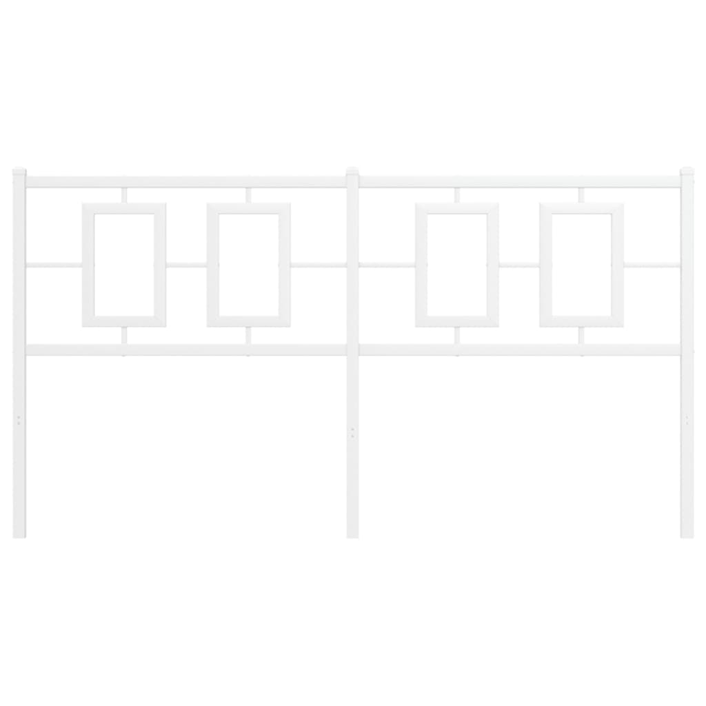 Metal Headboard White 150 cm