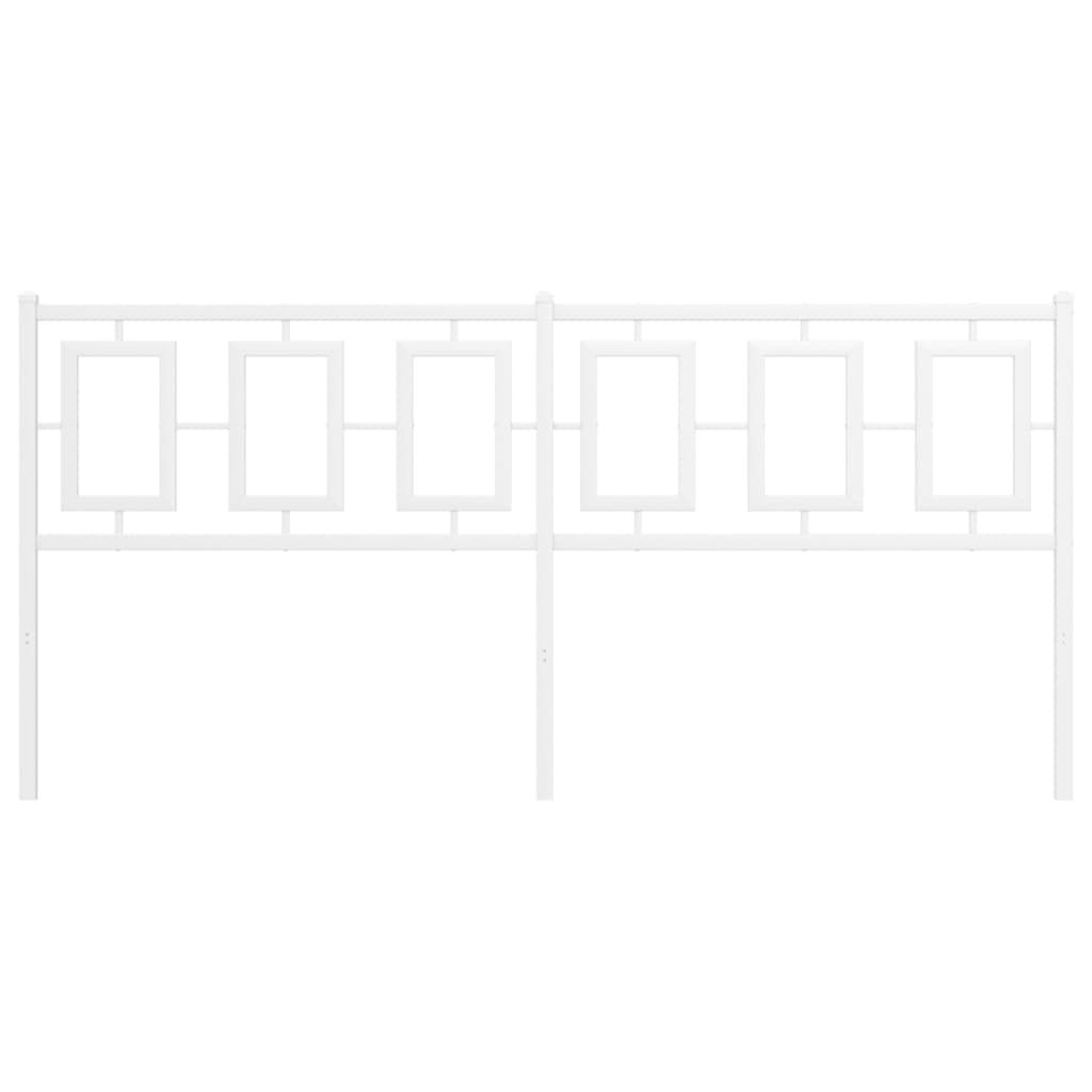 Metal Headboard White 180 cm
