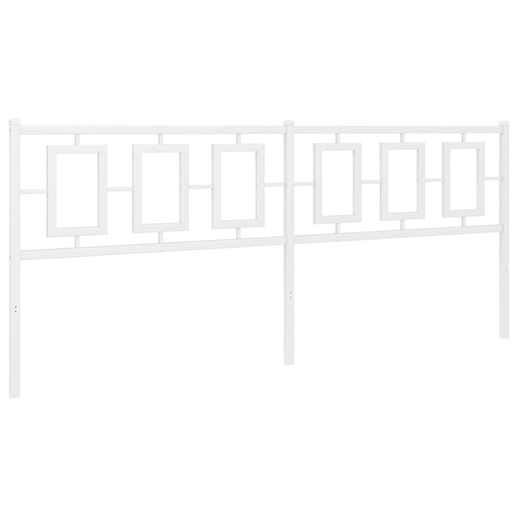 Metal Headboard White 193 cm
