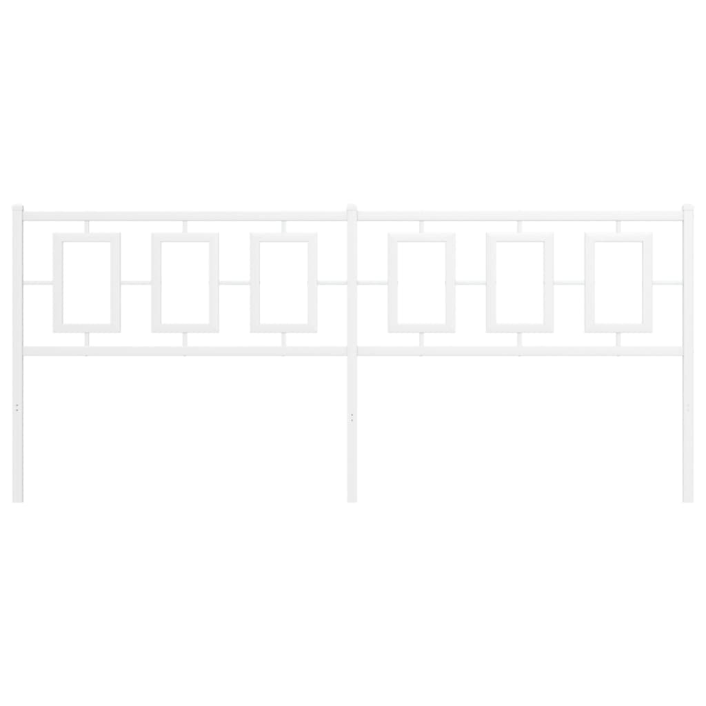 Metal Headboard White 193 cm