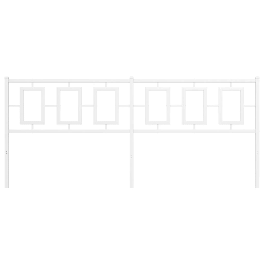 Metal Headboard White 200 cm