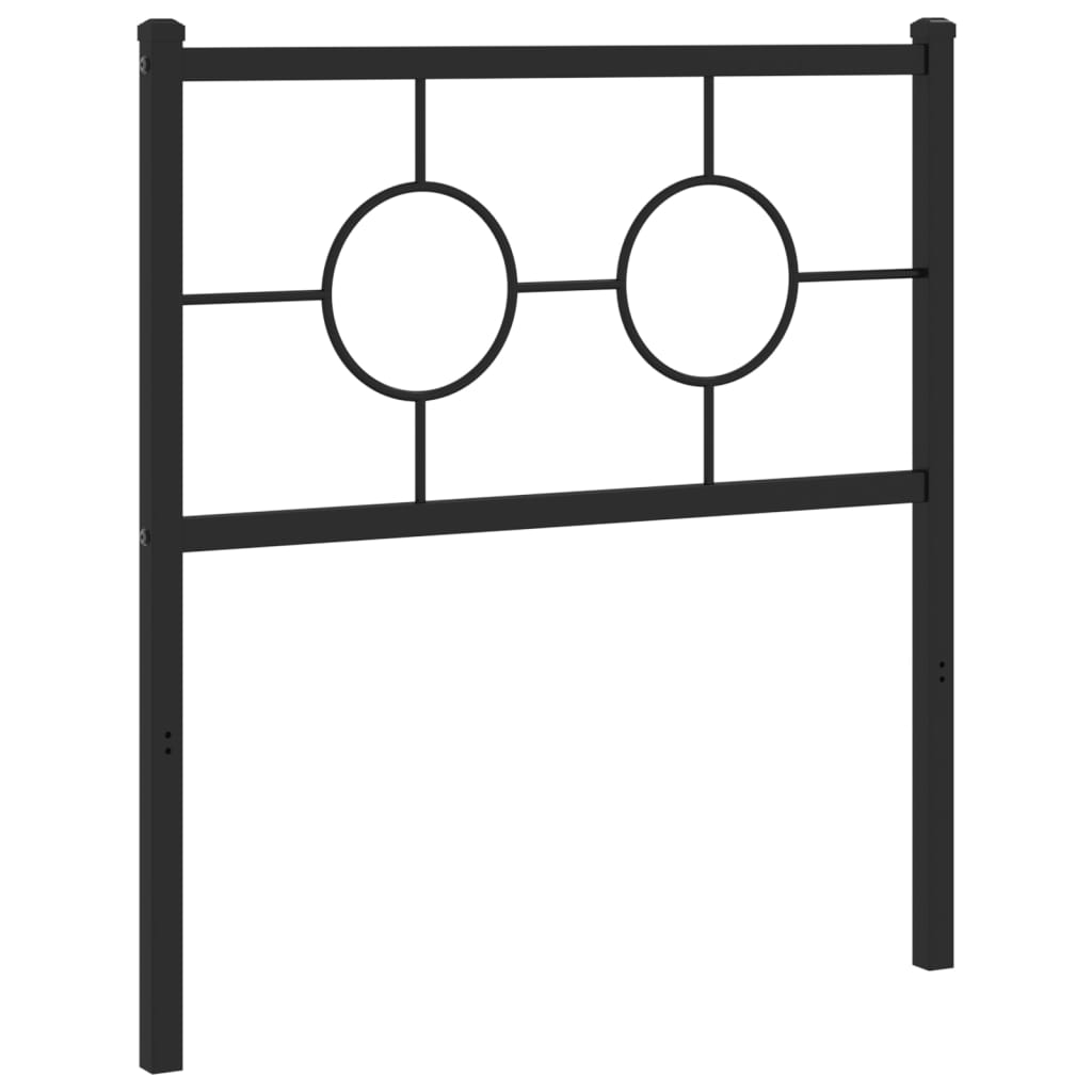 Metal Headboard Black 80 cm