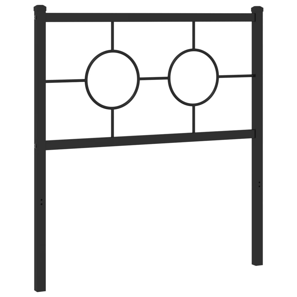 Metal Headboard Black 80 cm