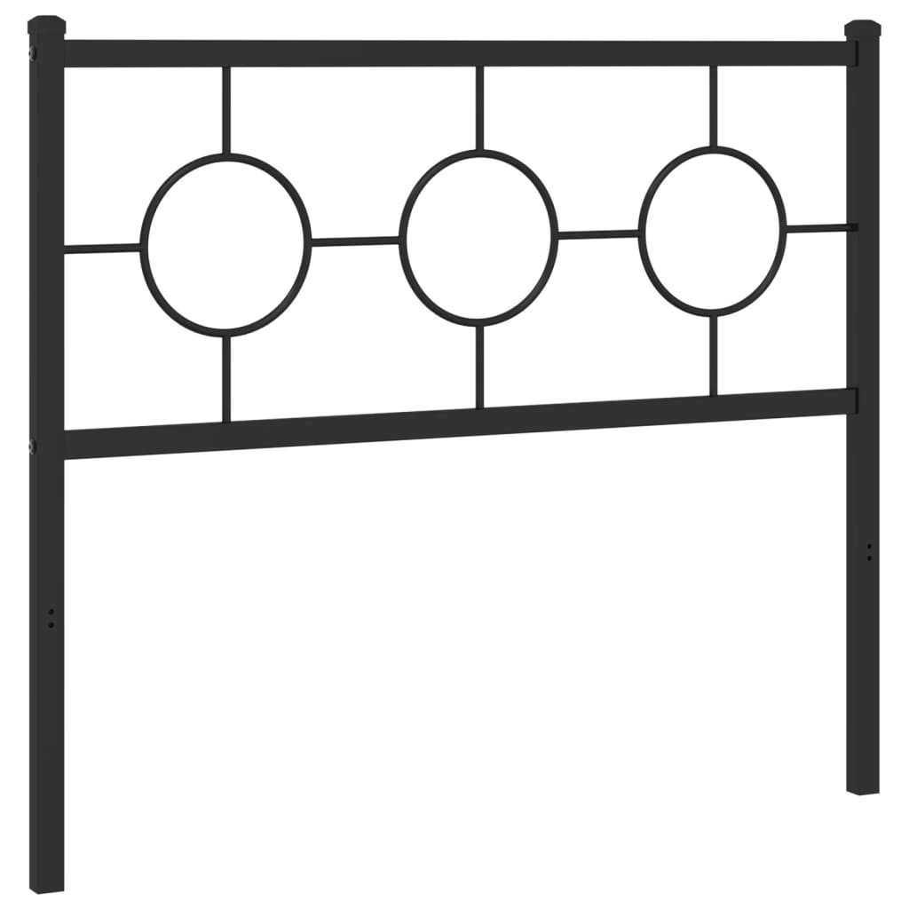 Metal Headboard Black 100 cm