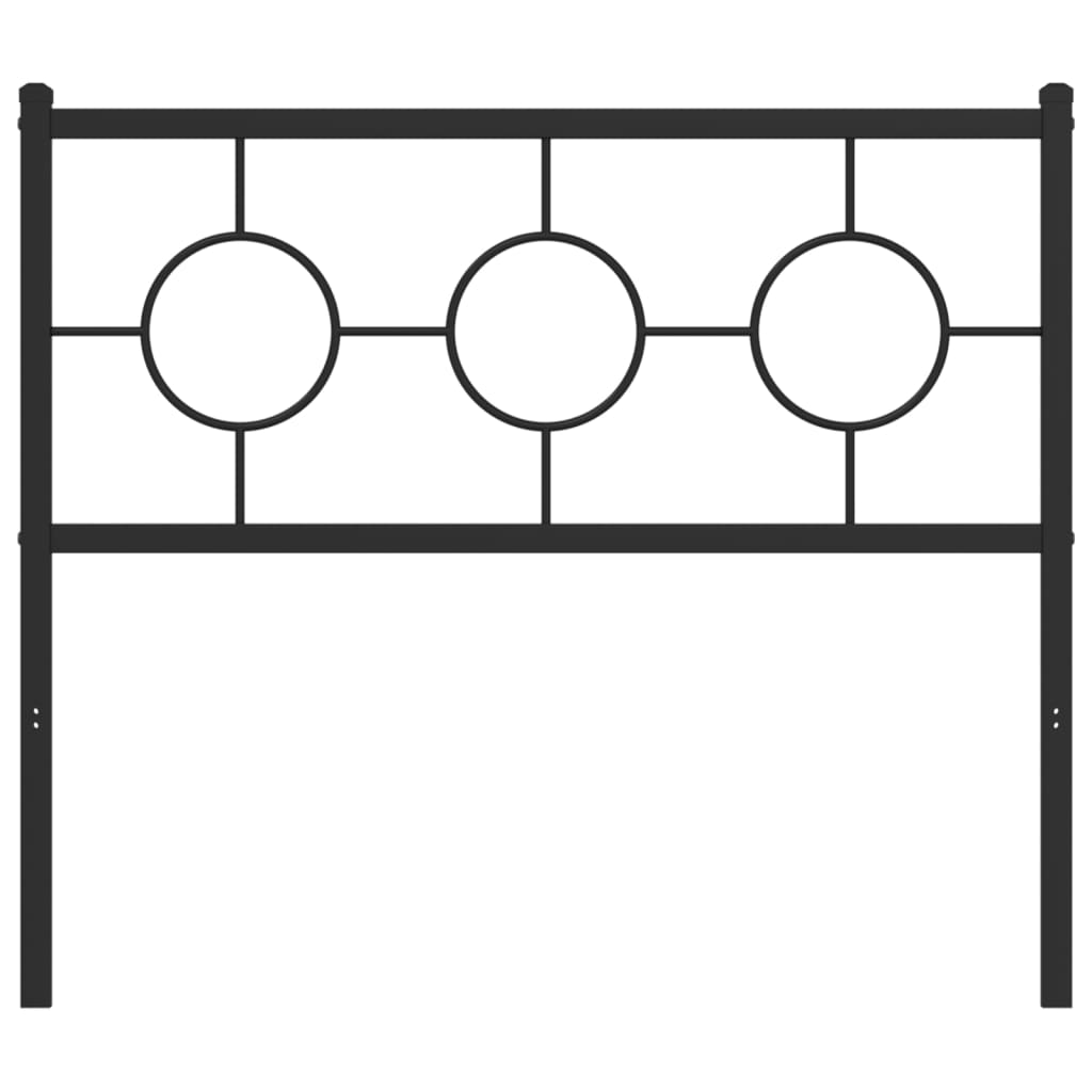 Metal Headboard Black 100 cm