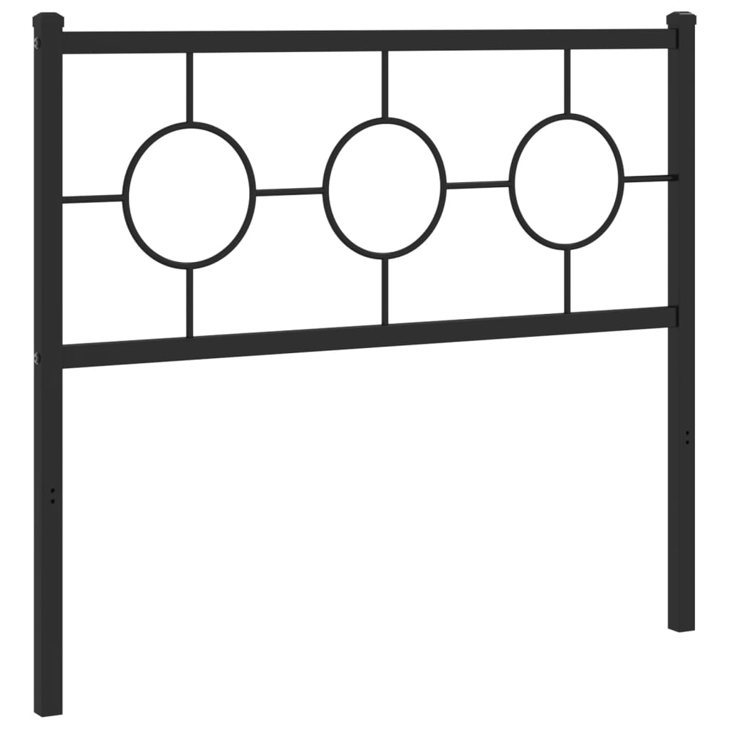 Metal Headboard Black 100 cm