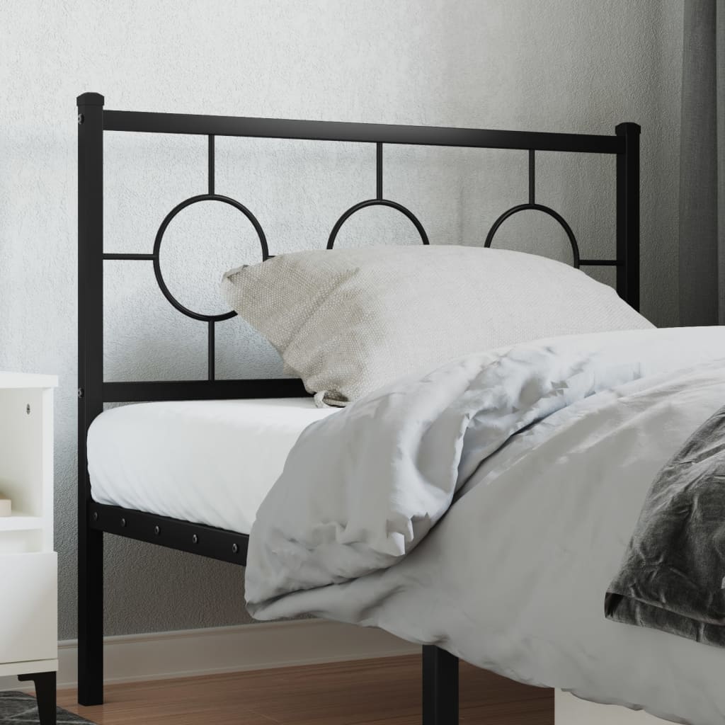 Metal Headboard Black 100 cm