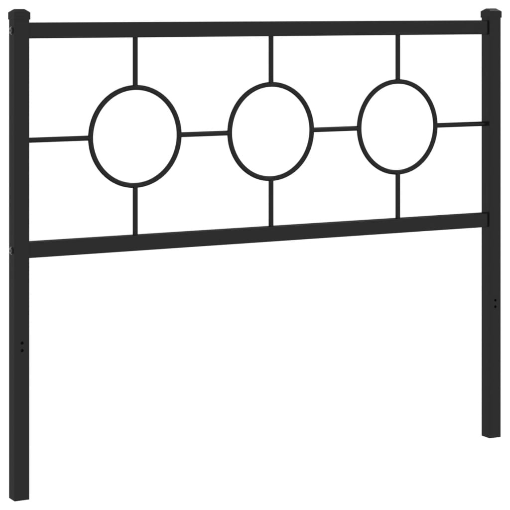 Metal Headboard Black 107 cm