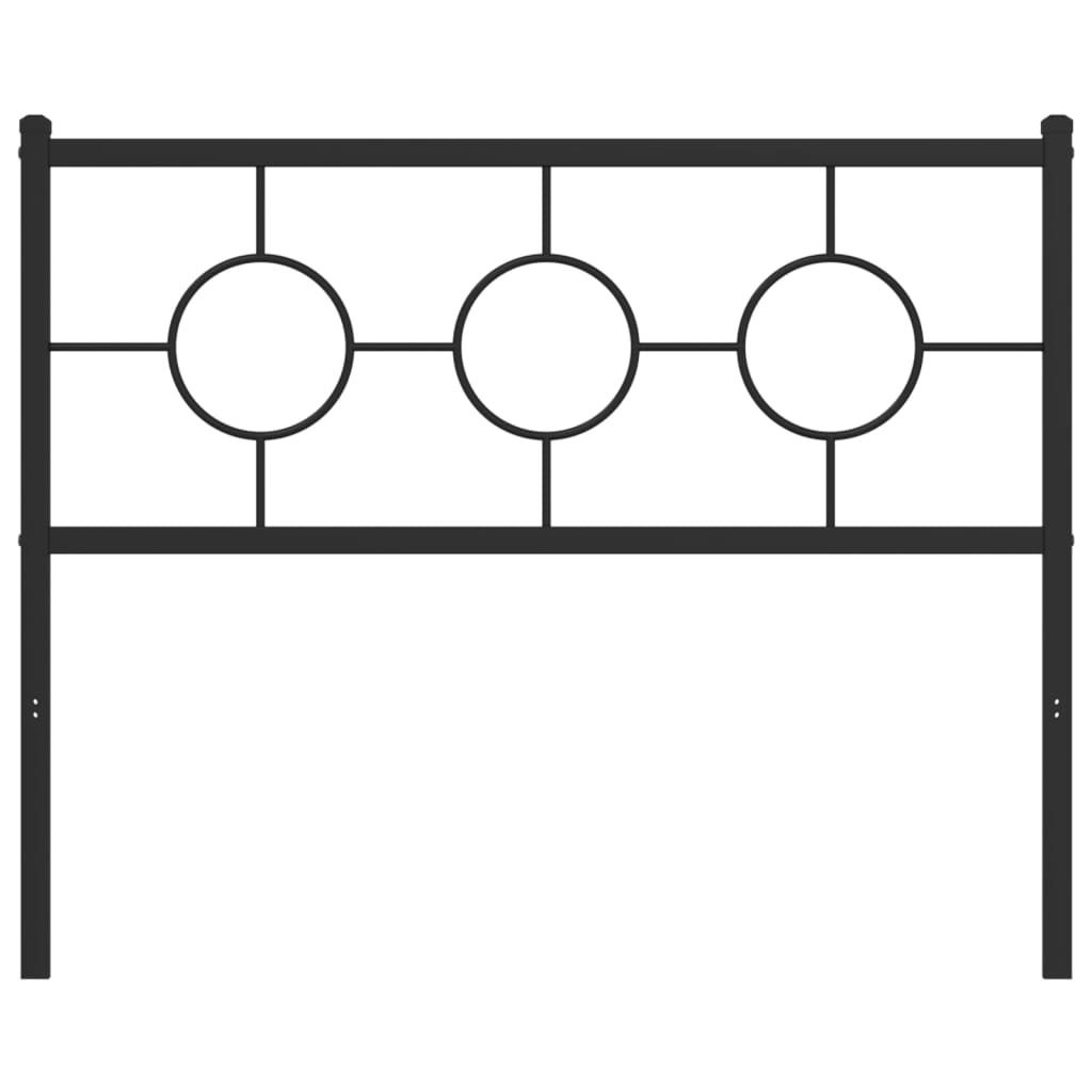 Metal Headboard Black 107 cm