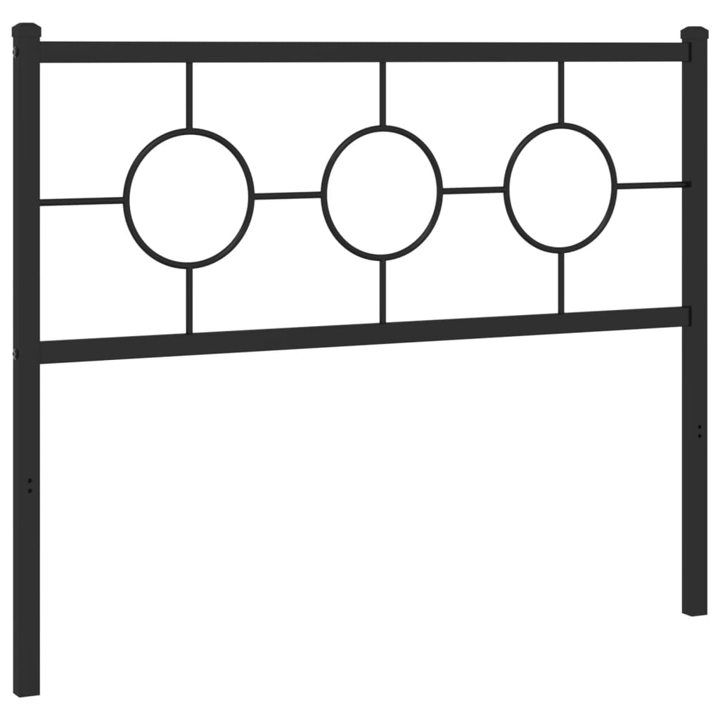Metal Headboard Black 107 cm