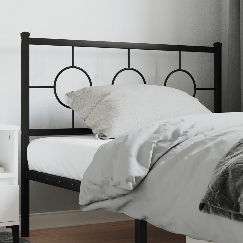 Metal Headboard Black 107 cm