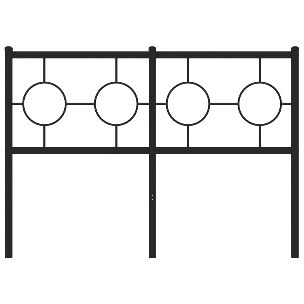 Metal Headboard Black 120 cm