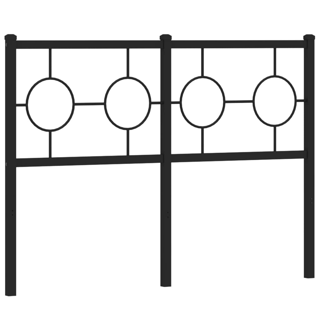 Metal Headboard Black 120 cm