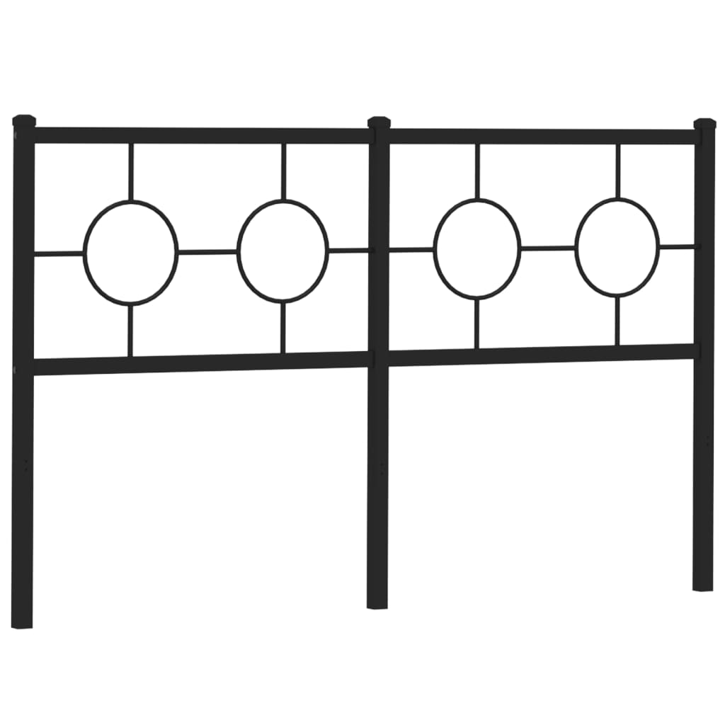 Metal Headboard Black 150 cm