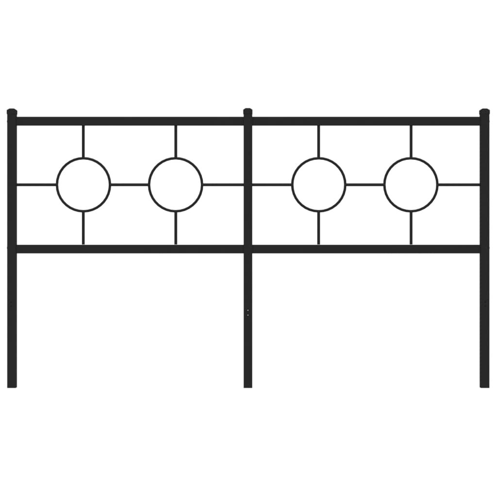 Metal Headboard Black 160 cm