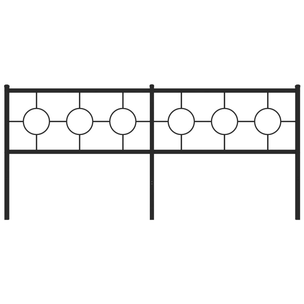 Metal Headboard Black 193 cm