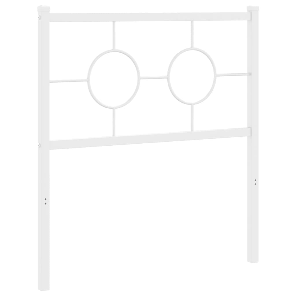 Metal Headboard White 75 cm
