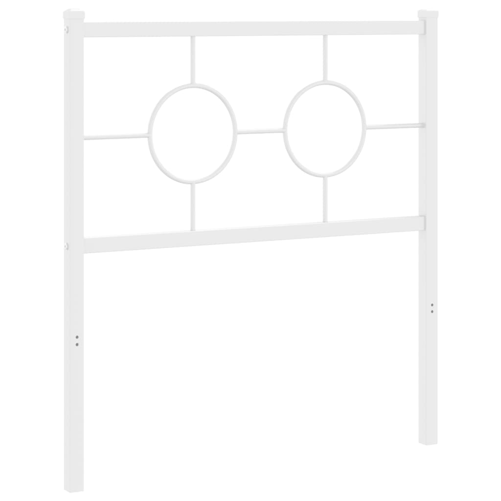 Metal Headboard White 80 cm