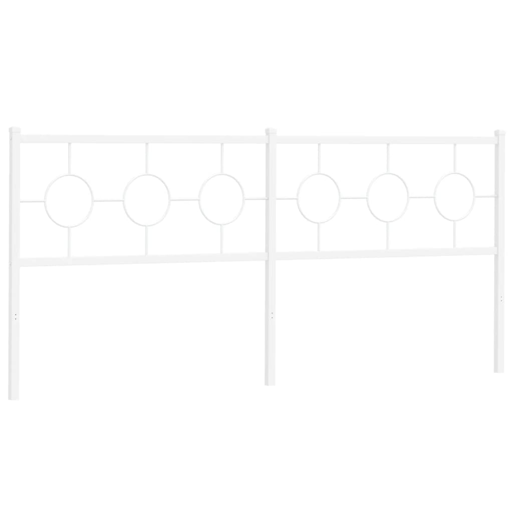 Metal Headboard White 193 cm