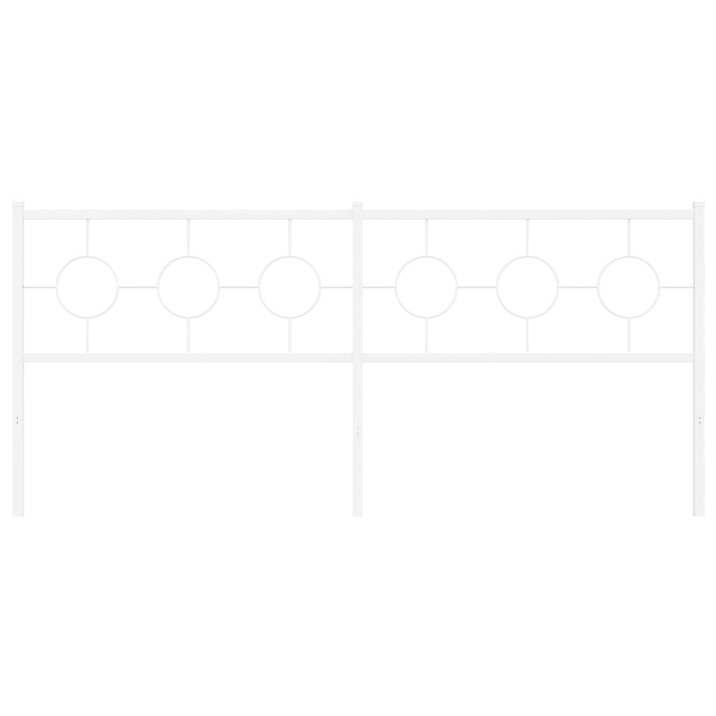 Metal Headboard White 193 cm