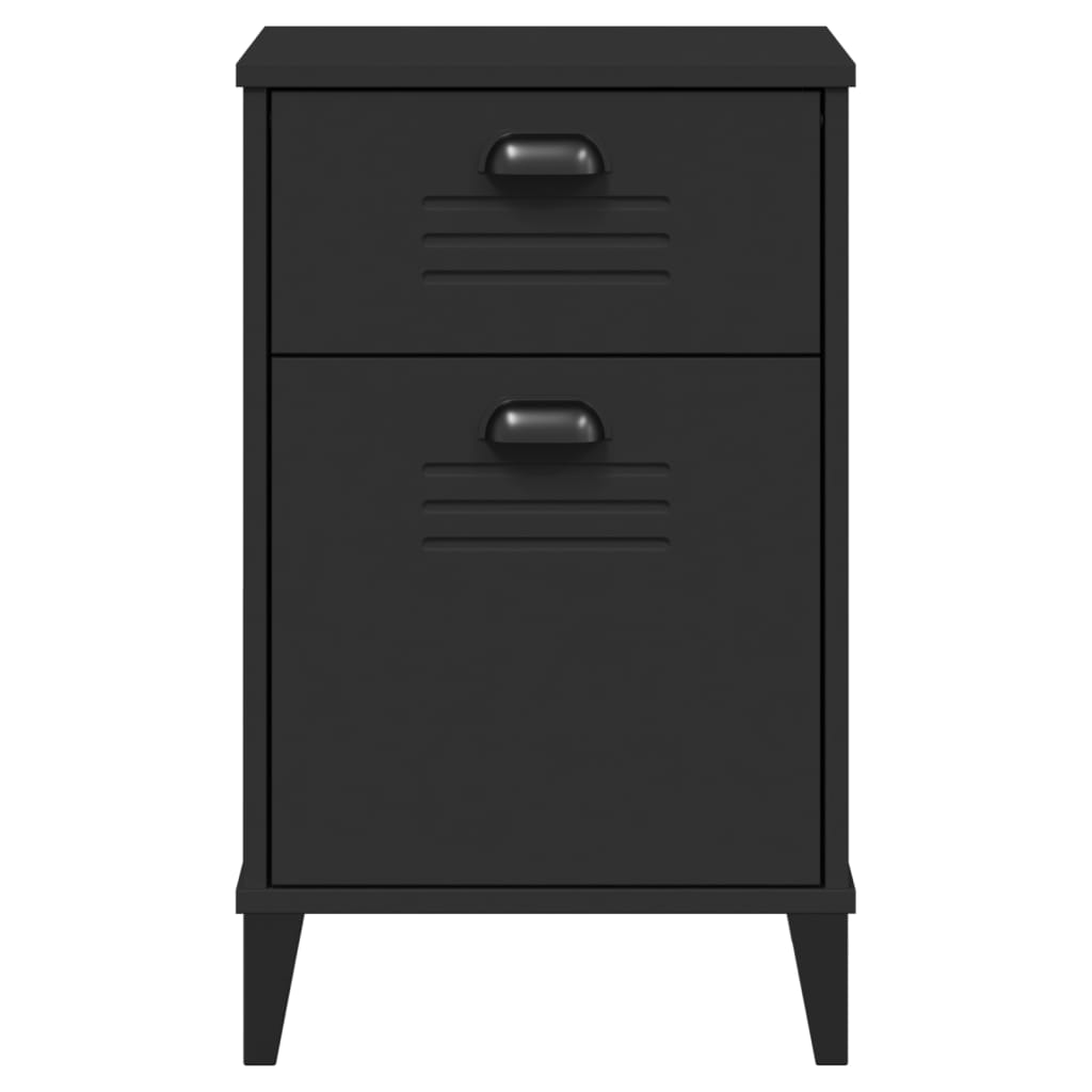 Bedside Cabinet VIKEN Black Engineered Wood