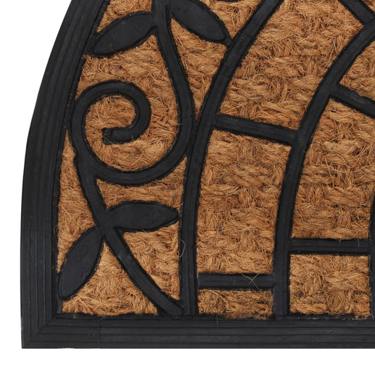 Door Mat Half Round 45X75 Cm Rubber And Coir