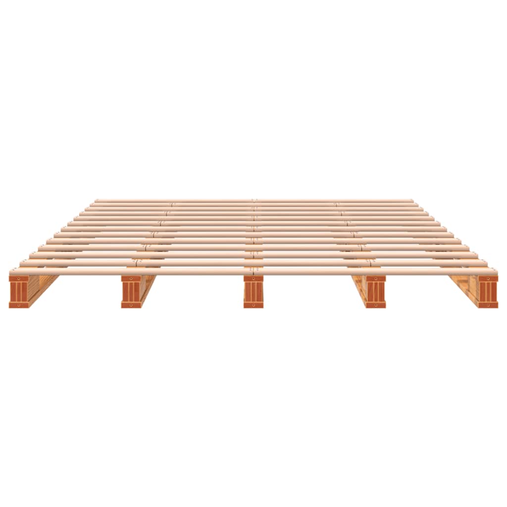 Pallet Bed without Mattress Wax Brown 140x200 cm Solid Wood Pine