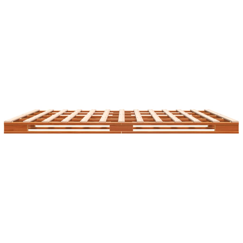 Pallet Bed without Mattress Wax Brown 180x200 cm Super King Solid Wood Pine