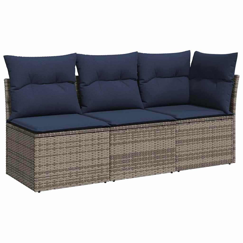 Garden Sofa 8 pcs Grey and beige 172 x 62 x 69 cm Poly rattan