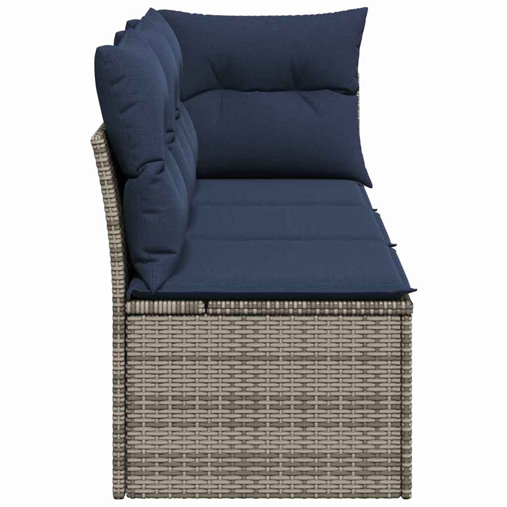 Garden Sofa 8 pcs Grey and beige 172 x 62 x 69 cm Poly rattan