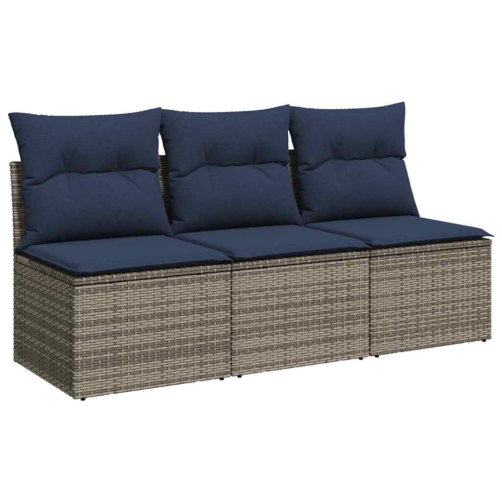 Garden Sofa 7 pcs Grey and beige 165 x 62 x 69 cm Poly rattan