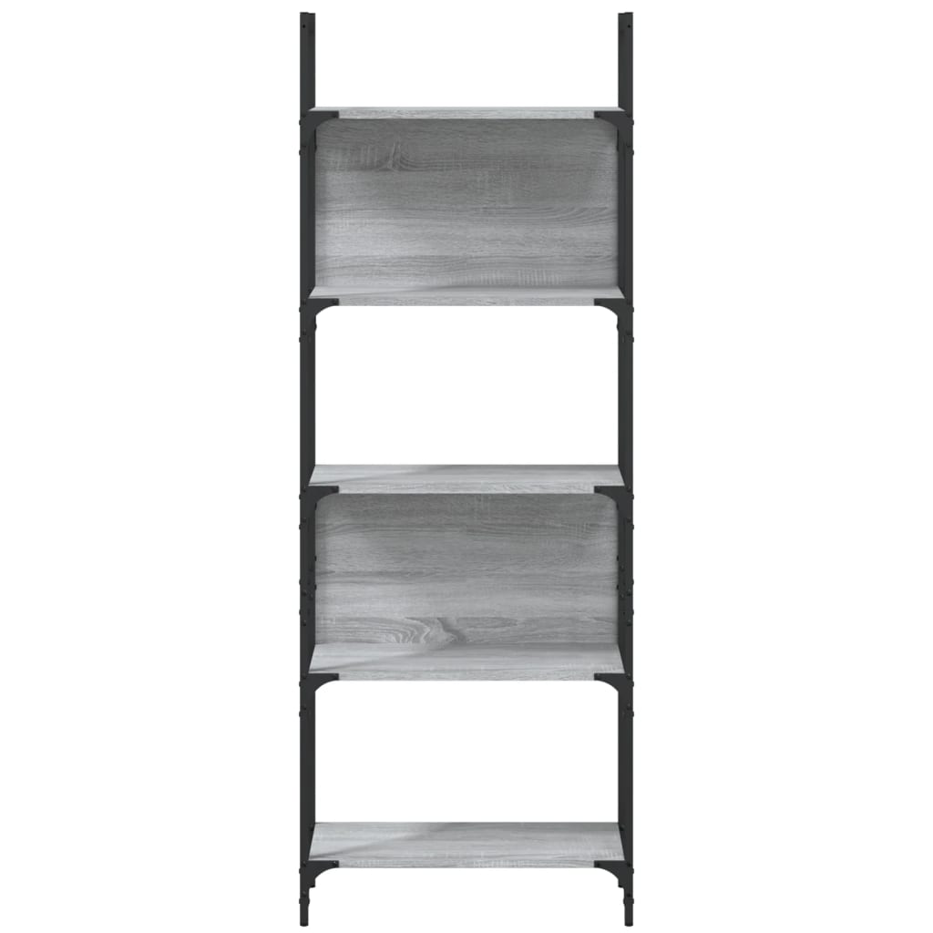 Bookshelf 5-Tier Grey Sonoma 60.5x24x166.5 cm Engineered Wood