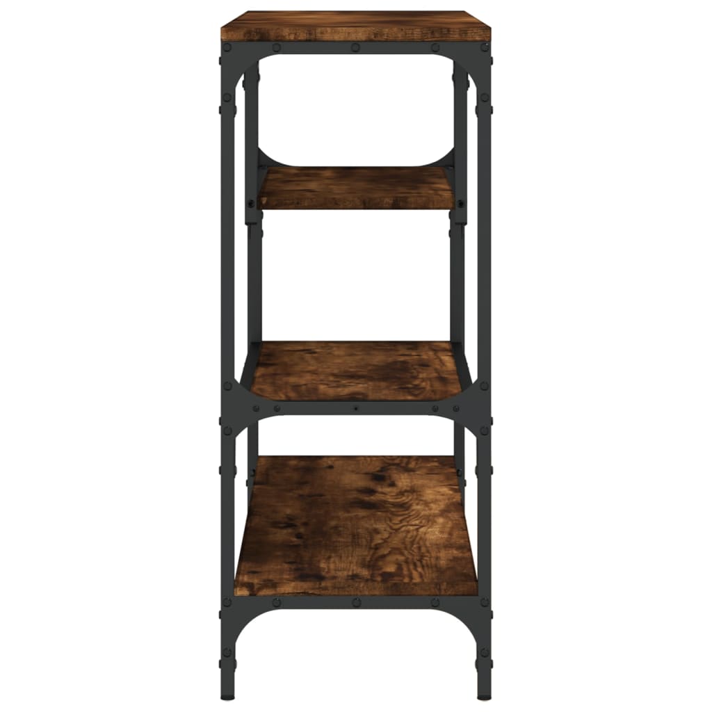 Console Table Smoked Oak 100x30x75 cm Engineered Wood