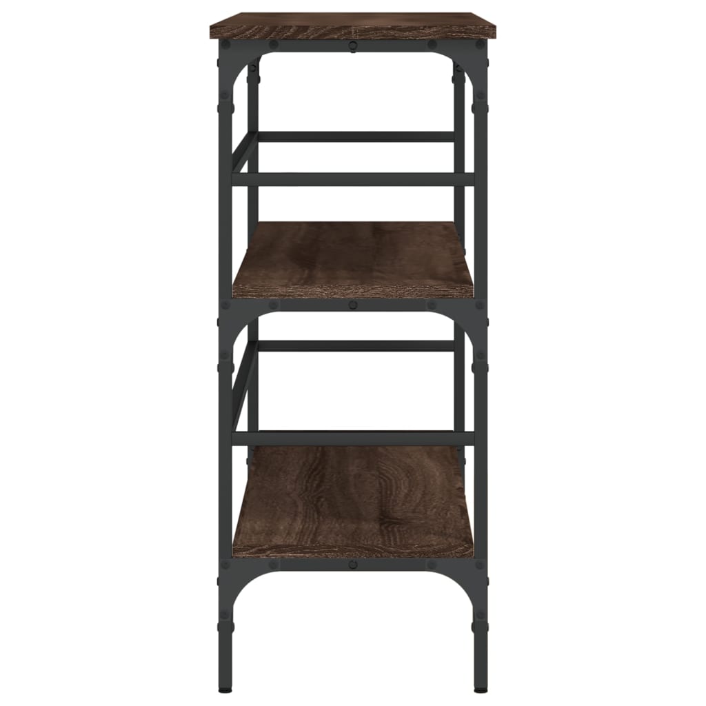 Console Table Brown Oak 100x32x75 cm Engineered Wood