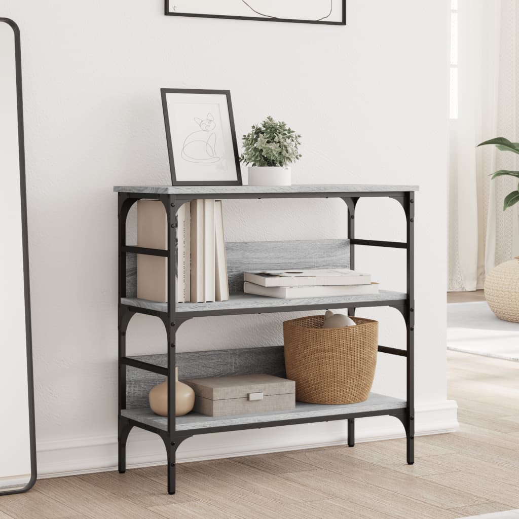 Console Table Grey Sonoma 75x32x75 cm Engineered Wood