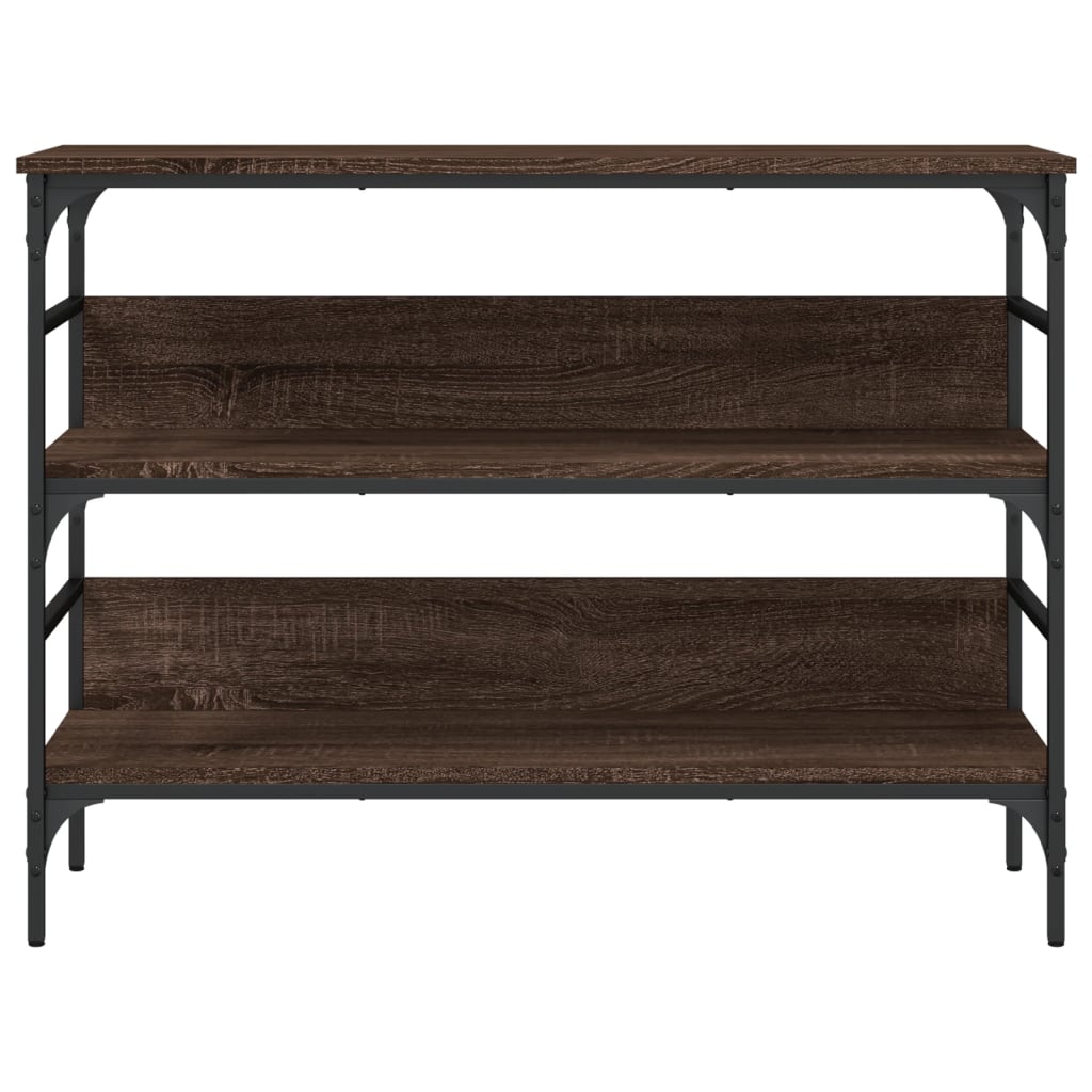 Console Table Brown Oak 100x32x75 cm Engineered Wood
