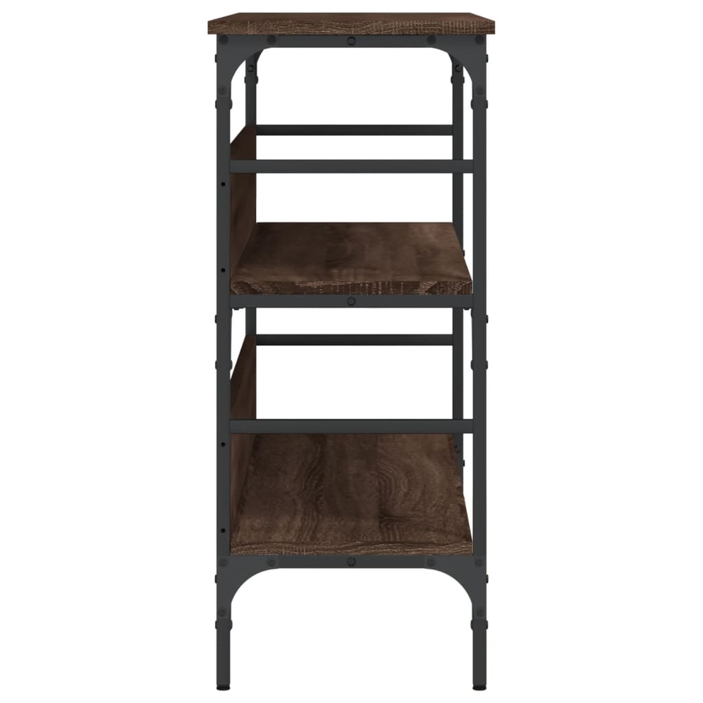 Console Table Brown Oak 100x32x75 cm Engineered Wood