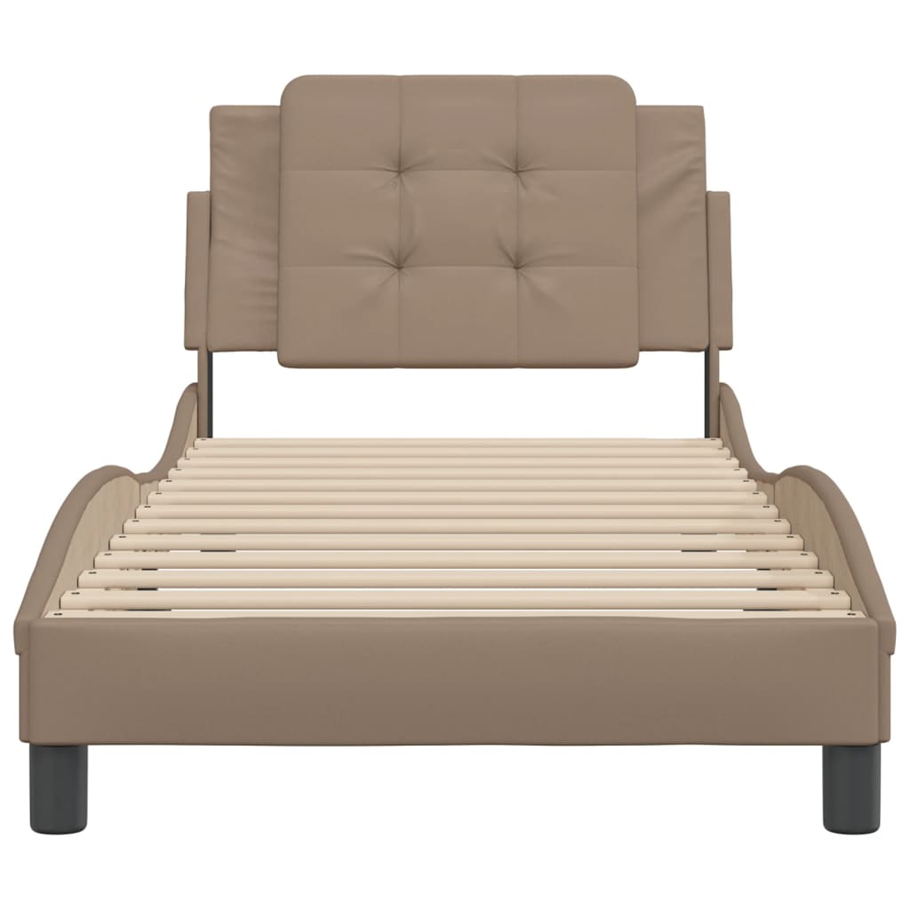 Bed Frame without Mattress "Zadar" Cappuccino 80x200 cm Faux Leather